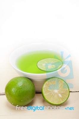 Green Lime Lemonade Stock Photo