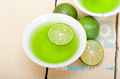 Green Lime Lemonade Stock Photo