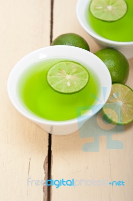 Green Lime Lemonade Stock Photo