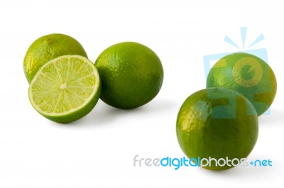 Green Limes Stock Photo