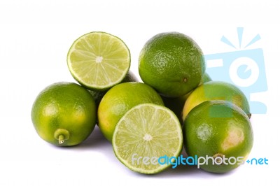 Green Limes Stock Photo