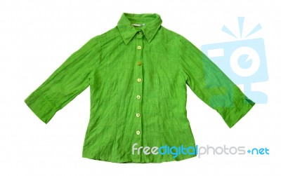 Green Linen Blazer Stock Photo