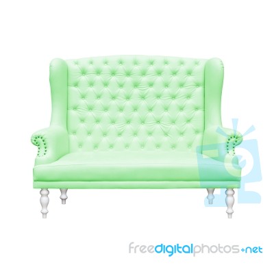 Green Luxurious Armchair Stock Photo