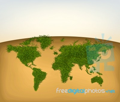 Green Map Concept Stock Image