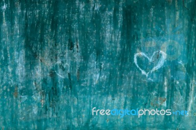 Green Metal Blackboard Stock Photo