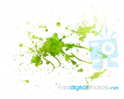 Green Painting Splash Stock Image