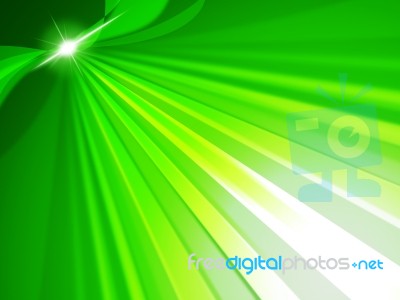 Green Rays Means Light Burst And Glow Stock Image