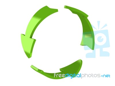 Green Recycle Arrows Stock Image