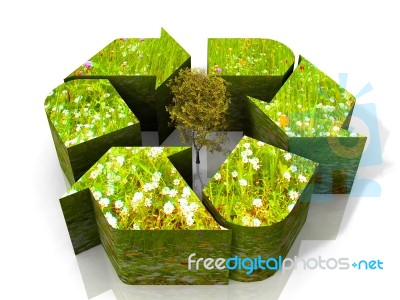 Green Recycling Stock Image