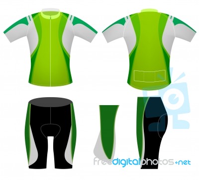 Green Sports Cycling Vest Design Stock Image