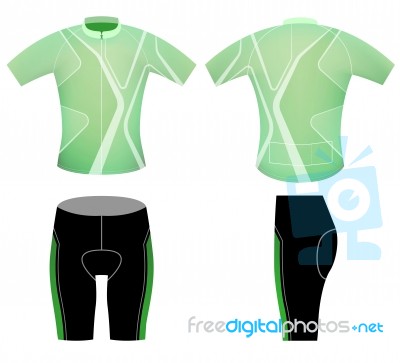 Green Sports Style Cycling Vest Stock Image