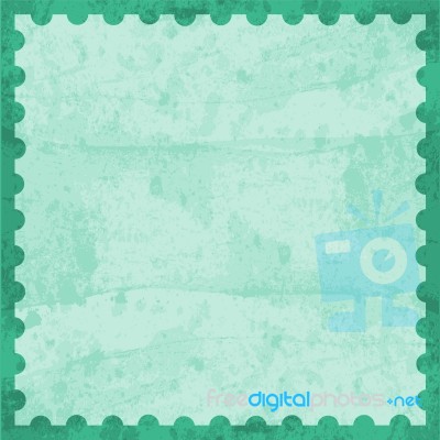 Green Stamp Card Stock Image