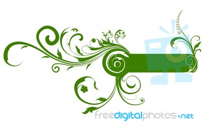 Green Swirl Background Stock Image