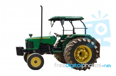 Green Tractor Stock Photo