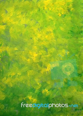 Green Watercolor Painting Stock Photo