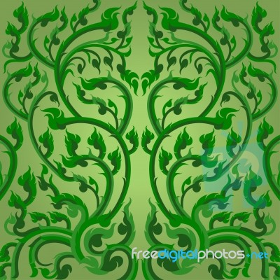 Green Winding Vines Stock Image