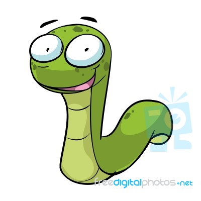 Green Worm Stock Image