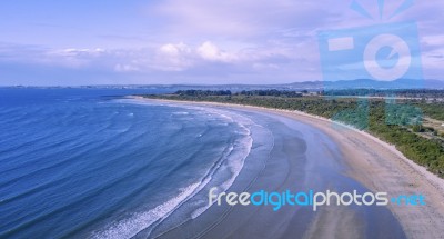 Greens Beach From Above, Located Near Launceston, Tasmania Stock Photo