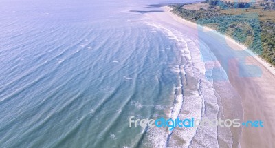 Greens Beach From Above, Located Near Launceston, Tasmania Stock Photo