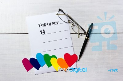 Greeting Card Concept With Hearts Of Sexual Diversity Stock Photo