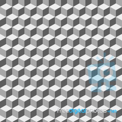 Grey Geometric Volume Seamless Pattern Background 001 Stock Image