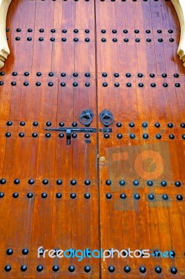 Grey Metal Rusty      Morocco In   Facade Home And Safe Padlock Stock Photo