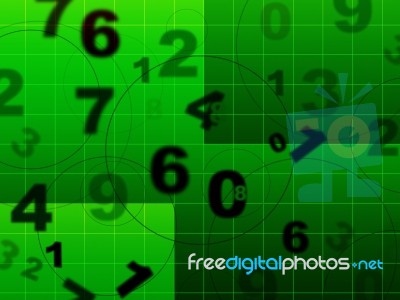 Grid Numbers Means Educating Maths And Learned Stock Image