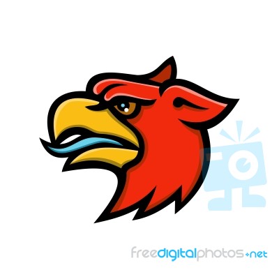 Griffin Head Side Mascot Stock Image