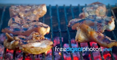 Grill Pork Stock Photo