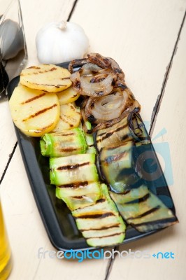 Grilled Assorted Vegetables Stock Photo