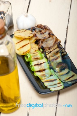 Grilled Assorted Vegetables Stock Photo