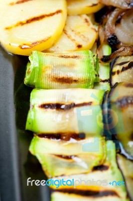 Grilled Assorted Vegetables Stock Photo