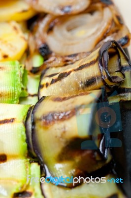 Grilled Assorted Vegetables Stock Photo