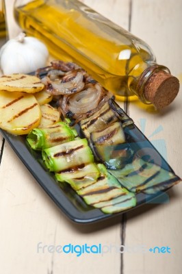 Grilled Assorted Vegetables Stock Photo