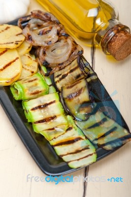 Grilled Assorted Vegetables Stock Photo