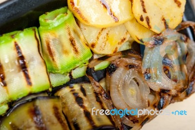 Grilled Assorted Vegetables Stock Photo