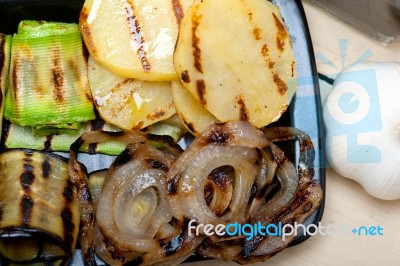 Grilled Assorted Vegetables Stock Photo