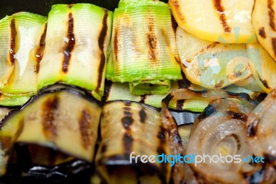 Grilled Assorted Vegetables Stock Photo