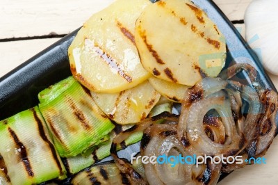 Grilled Assorted Vegetables Stock Photo