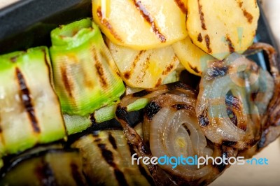 Grilled Assorted Vegetables Stock Photo