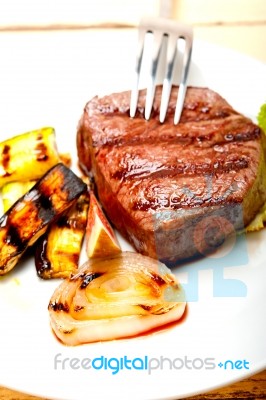 Grilled Beef Filet Mignon Stock Photo