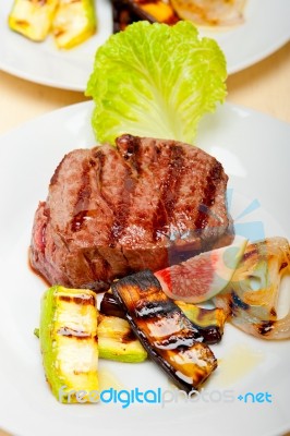 Grilled Beef Filet Mignon Stock Photo