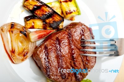 Grilled Beef Filet Mignon Stock Photo