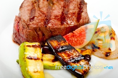 Grilled Beef Filet Mignon Stock Photo