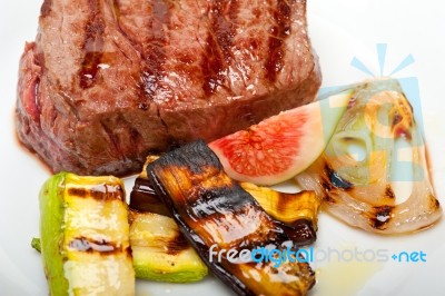 Grilled Beef Filet Mignon Stock Photo