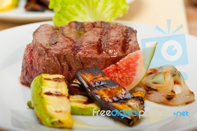 Grilled Beef Filet Mignon Stock Photo