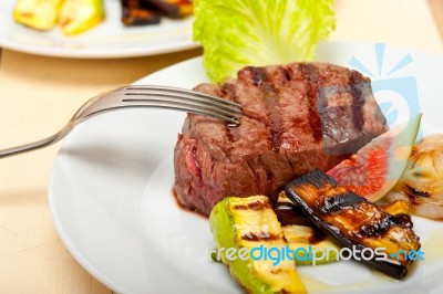 Grilled Beef Filet Mignon Stock Photo