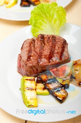 Grilled Beef Filet Mignon Stock Photo