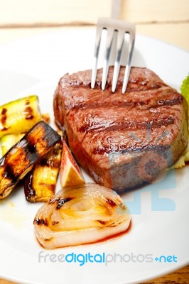 Grilled Beef Filet Mignon Stock Photo