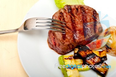 Grilled Beef Filet Mignon Stock Photo